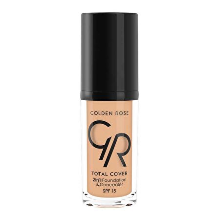 GOLDEN ROSE TOTAL COVER 2İN1 FONDÖTEN&CONCEALER 12