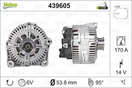 Bmw Alternator Sarj Dinamosu Bmw  X5 E70  X6 E71 M57 N57 12v 170a - Valeo 439605