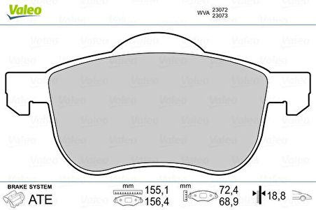 Ford Fren Balatası Ön - 274335 - Val 670479