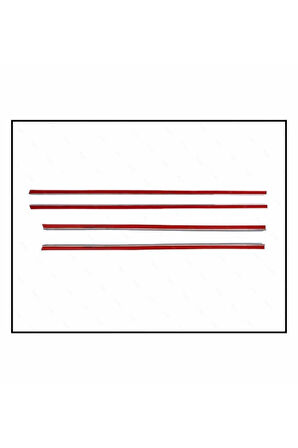 F. Fiesta Krom Cam Çıtası 4 Prç. 2001 - 2008 P. Çelik Uyumlu