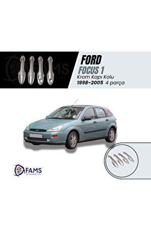 Ford Focus 1 Krom Kapı Kolu 4 Kapı 1998-2005 Paslanmaz Çelik (ÇİFT DELİK) Uyumlu