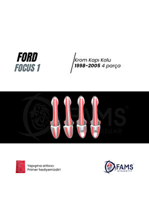 Ford Focus 1 Krom Kapı Kolu 4 Kapı 1998-2005 Paslanmaz Çelik (ÇİFT DELİK) Uyumlu