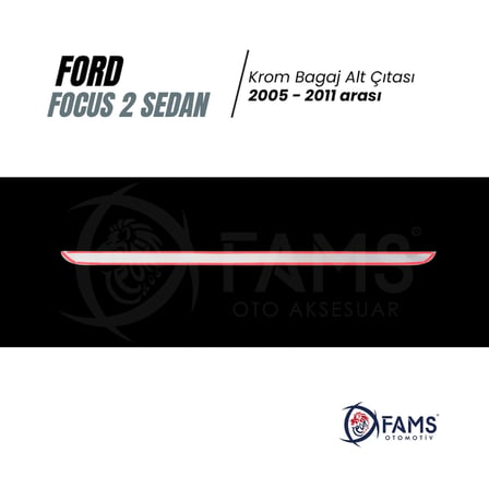 F. Focus 2 Krom Bagaj Alt Çıtası 2005-2011 Arası P.çelik Sedan Uyumlu