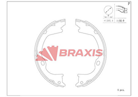 Jeep El Fren Balatası Durango 11> / Grand Cherokee IV 4x4 10> - Braxıs Ac0191