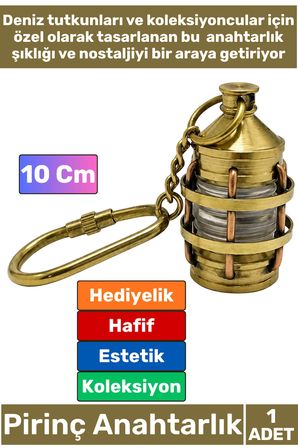#Anahtarlık Özel Üretim Denizci Temalı Marin Sevgili Babalar Öğretmenler Günü Dekoratif Hediyelik Koleksiyon Estetik Antika Görünümlü Pirinç Gemi Feneri Tasarımlı Anahtarlık 10 Cm