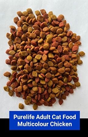 PureLife Multicolor Renkli Taneli Yetişkin Kedi Maması 15 kg