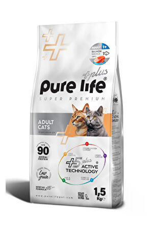 PURELİFE PLUS SOMONLU YETİŞKİN KEDİ MAMASI 10KG