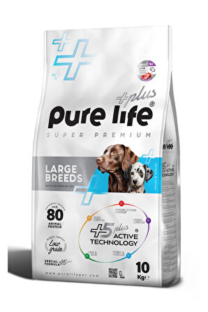 PURELİFE PLUS KUZULU BÜYÜK IRK YETİŞKİN KÖPEK MAMASI 10KG