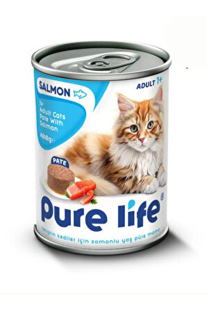 Pure Life Somon Balıklı Pate Kedi Maması 400gr x 5 Adet