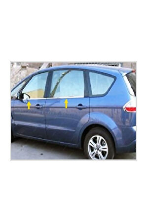 F. S-max Krom Cam Çıtası 4 Prç. 2006-2014 Arası Paslanmaz Çelik Uyumlu