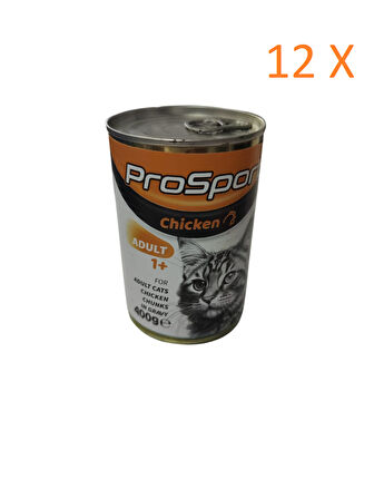 Prosport Tavuk Etli Kedi Konservesi 400 gr 12 Adet