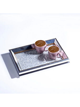 Kosova Gümüş Sunum Tepsisi 20x28 cm