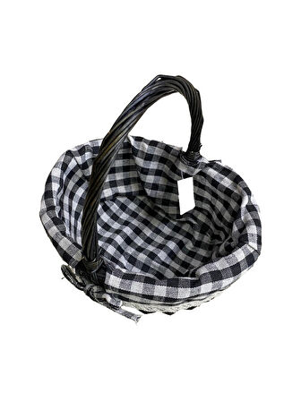 SİYAH SEPET OVAL KÇK 24 x 11 x 19 cm