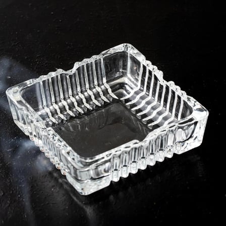 Porsima KLK-02 Kristal Cam Kare Küllük 12x12 cm Şeffaf Lüks Küllük
