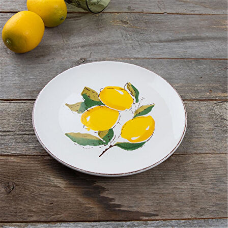 Kosova Pasta Tabağı 6 Lı 21 Cm Limon Lmn-0002