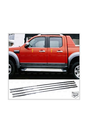 F. Ranger Krom Cam Çıtası 4 Parça 2005-2012 Arası Paslanmaz Çelik