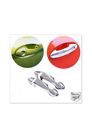 Fiesta Krom Kapı Kolu 2 Kapı 2009 - 2017 Arası Paslanmaz Çelik