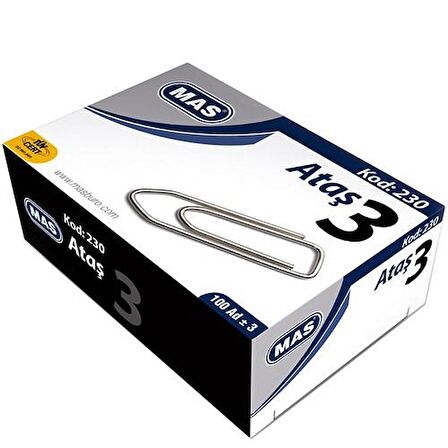 MAS 230 NİKEL KAPLI ATAŞ NO:3 (100 LÜ)
