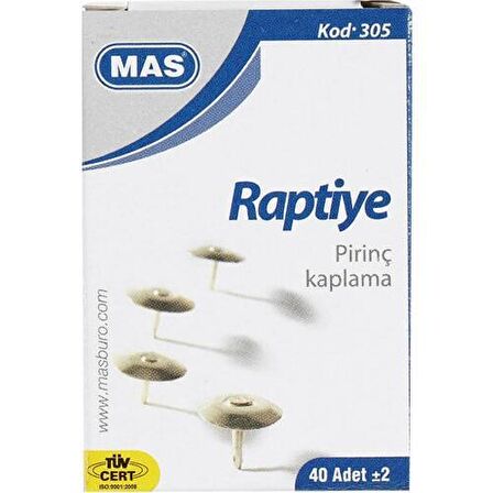 Mas 305 Sarı Pirinç Kaplı Raptiye