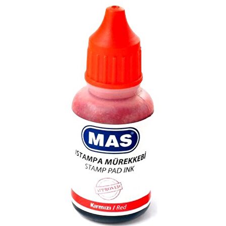 MAS 464 ISTAMPA MÜREKKEBİ 20ml KIRMIZI