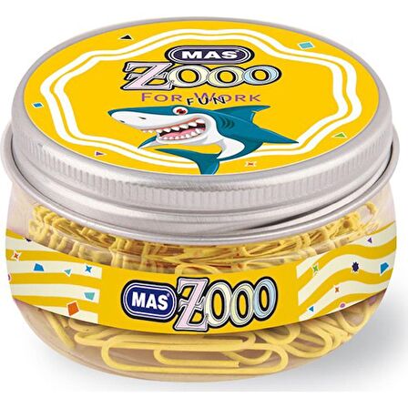 Mas Zoo Ataş 120 Adet Şeffaf Kutu 28 mm SARI