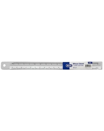 Mas Üçgen Plastik Mikyas Cetveli 30 cm 2262