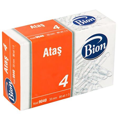 Mas 9040 Bion Ataş 33 mm No:4 80'li Paket