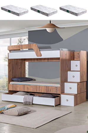 Ranza, Triple Yavrulu Merdivenli Ranza + 3 Adet Comfort Yatak
