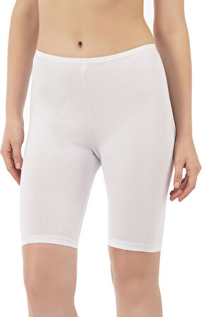 Özkan 0413 Kadın %95 Pamuklu Likralı Süprem Kumaş Esnek Rahat Yumuşak Diz Üstü Toparlayıcı Yüksek Bel Kısa Tayt