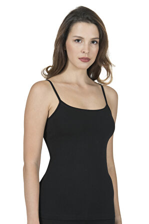 Özkan 23319 Kadın Pamuklu Likralı Süprem Esnek Rahat İnce Askılı Atlet