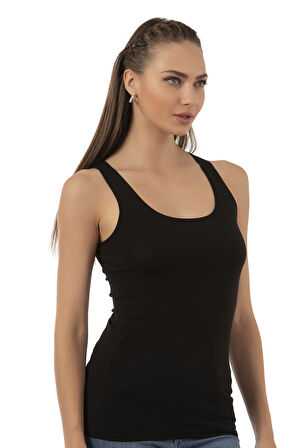 Özkan 23320 Kadın Pamuklu Likralı Süprem Esnek Rahat Kalın Askılı Atlet