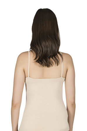 Özkan 24264 Kadın Pamuklu Modal Esnek Rahat Havuz Yaka Biyeli İp Askılı Atlet