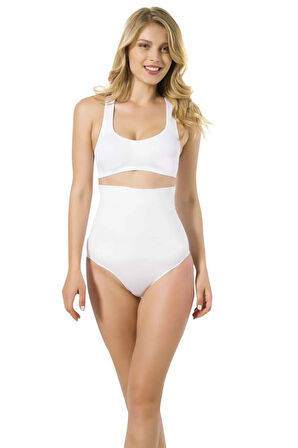 Kadın Beyaz Dikişsiz Slip Korse