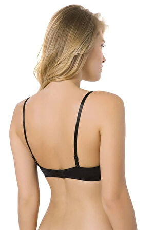 Kadın Beyaz Micro Kaplı Kulaklı Boş Kap Sütyen