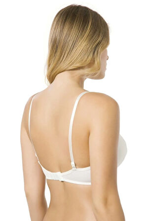 Kadın Ekru Mikro Kaplı Silikonlu Sütyen