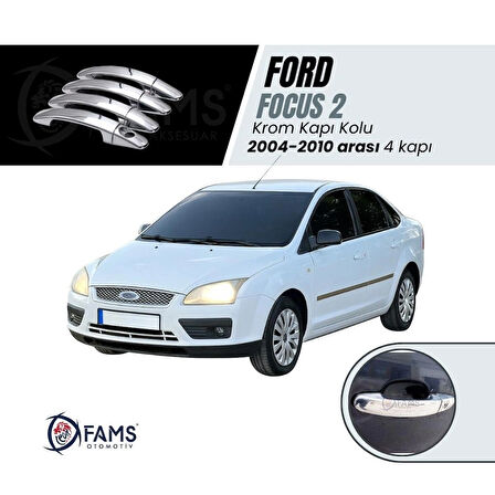 F. Focus 2 Krom Kapı Kolu 4 Kapı 2004-2010 Arası Paslanmaz Krom Uyumlu