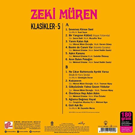 Zeki Müren - Klasikler 5  (Plak)  