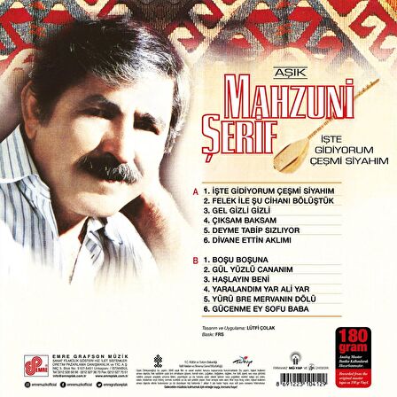 Aşık Mahzuni Şerif - İşte Gidiyorum Çeşmi Siyahım   (Plak)