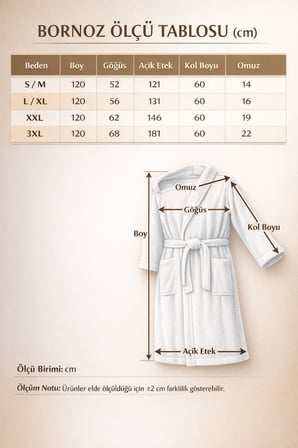 Varol Biyeli Kapşonlu Bambu Bornoz - PUDRA-BEYAZ - L/XL