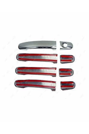 F. Connect Uyumlu Krom Kapı Kolu 4 Kapı 2014-2021 P. Çelik Uyumlu