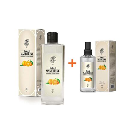 Rebul Mandalina 80 Derece Cam Şişe 100 - 270 ml 2 Adet Kolonya