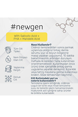 Newgen With Salisilik Asit + PHA Spot Controlling Sivilce Karşıtı Serum 30ml, Misel Temizleme Suyu 4