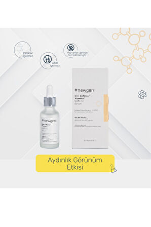 Newgen With Kafein + Vitamin C Göz Altı Serumu, Aydınlık Görünüm Etkisi 30ml, Misel Temizleme Suyu 4