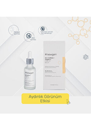 With Kafein + Vitamin C Göz Çevresini Aydınlatıcı, Koyu Halka Göz Serumu 30ml - Altın Maske Hediyeli