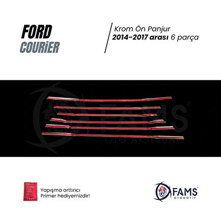 Tourneo Courier Krom Ön Panjur 6 Prç. 2014-2017 Paslanmaz Çelik (ince)