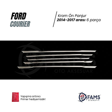 Tourneo Courier Krom Ön Panjur 6 Prç. 2014-2017 Paslanmaz Çelik (ince)