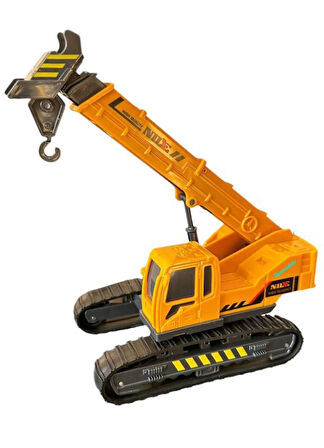 Oyuncak İş Makinaları Ekskavatör Paletli Vinç Kule Vinç 3 lü Metal Set