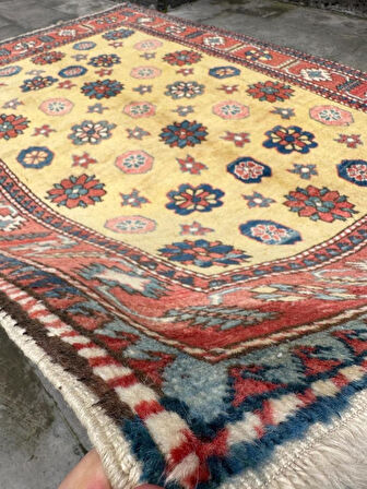 162x230 cm Eski El Dokuma Büyük Boy Türk Kilim Oryantal Desen Yün Kilim