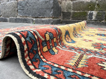 162x230 cm Eski El Dokuma Büyük Boy Türk Kilim Oryantal Desen Yün Kilim