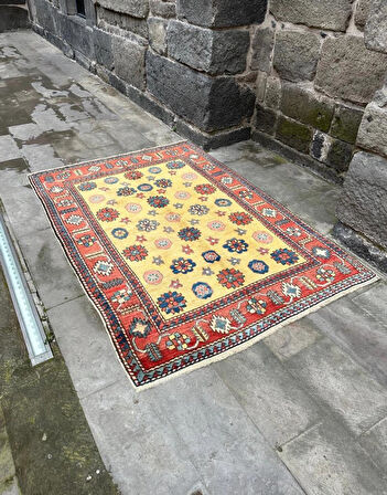 162x230 cm Eski El Dokuma Büyük Boy Türk Kilim Oryantal Desen Yün Kilim